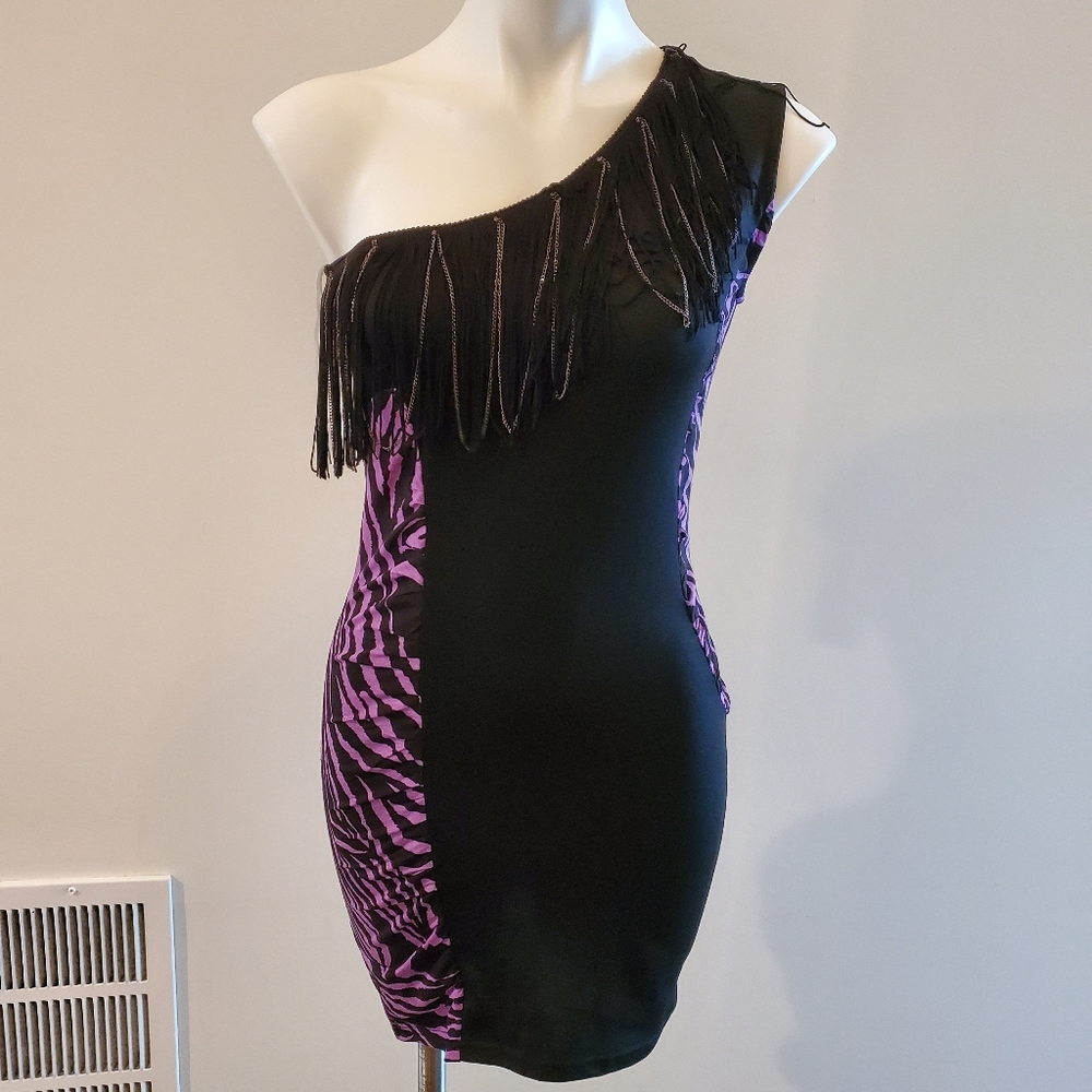 Fitted One Shoulder Party Dress